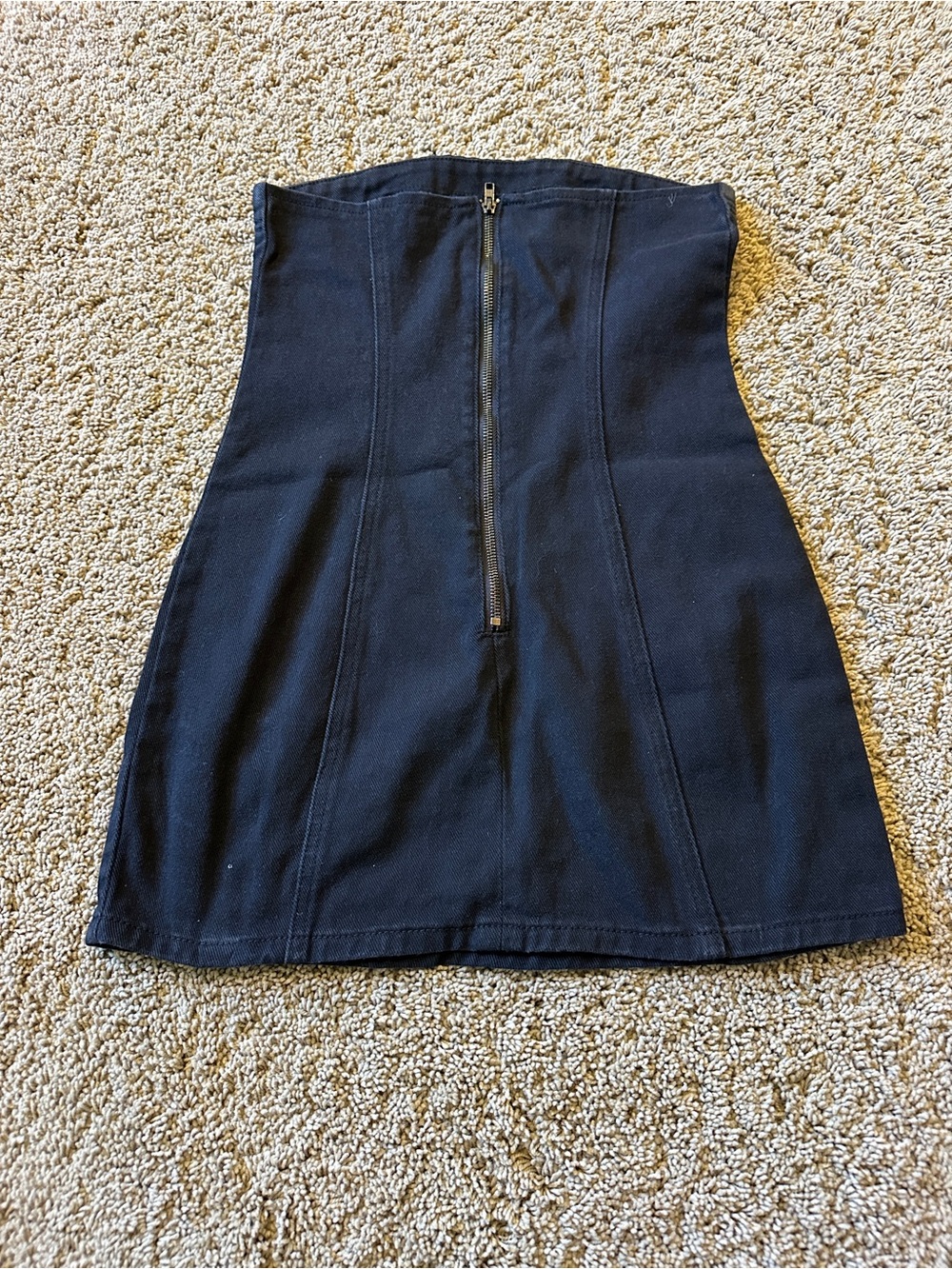 Nasty Gal Black Strapless Mini Dress Embellished with Butterflies